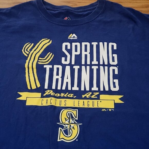 Seattle Mariners Men's MLB Spring Training Cactus League Shirt Majestic Large - Picture 2 of 11